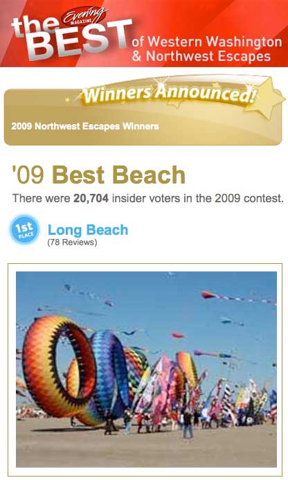 Long Beach Voted Best Beach in Washington