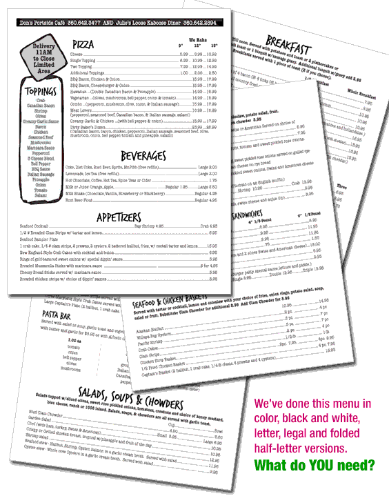 shawmenus2010 Menu Development