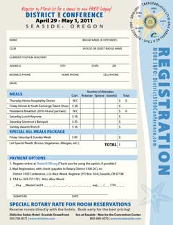 registration form