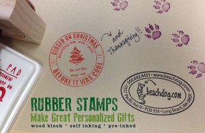 Custom Rubber Stamps make great gifts